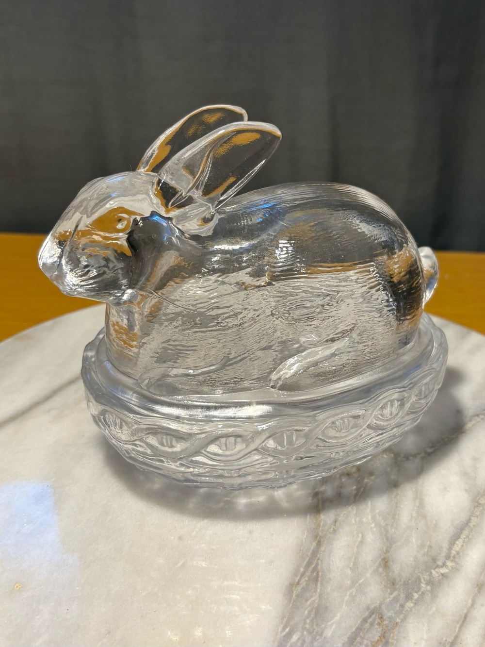 LE Smith Glass Bunny on Nest
